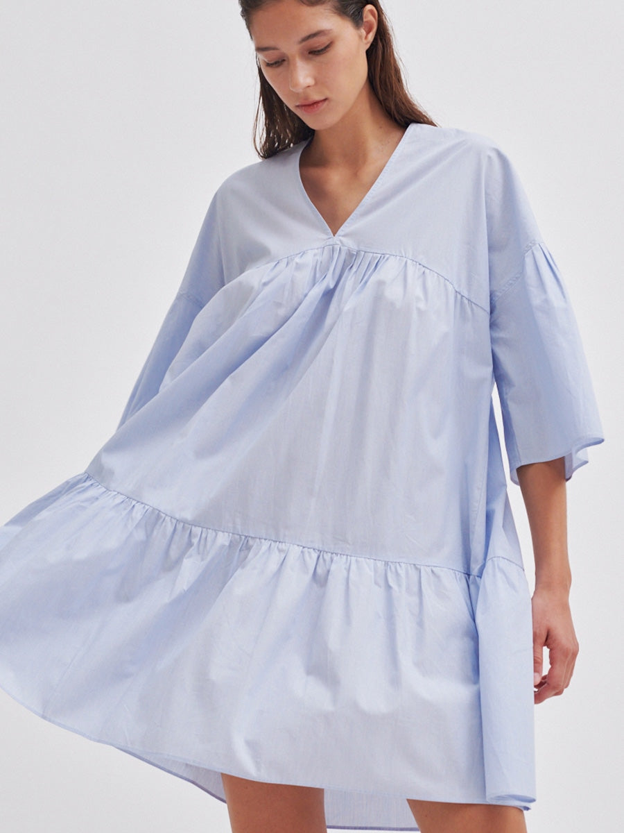 Second Female Corsica Mini Dress Brunnera Blue