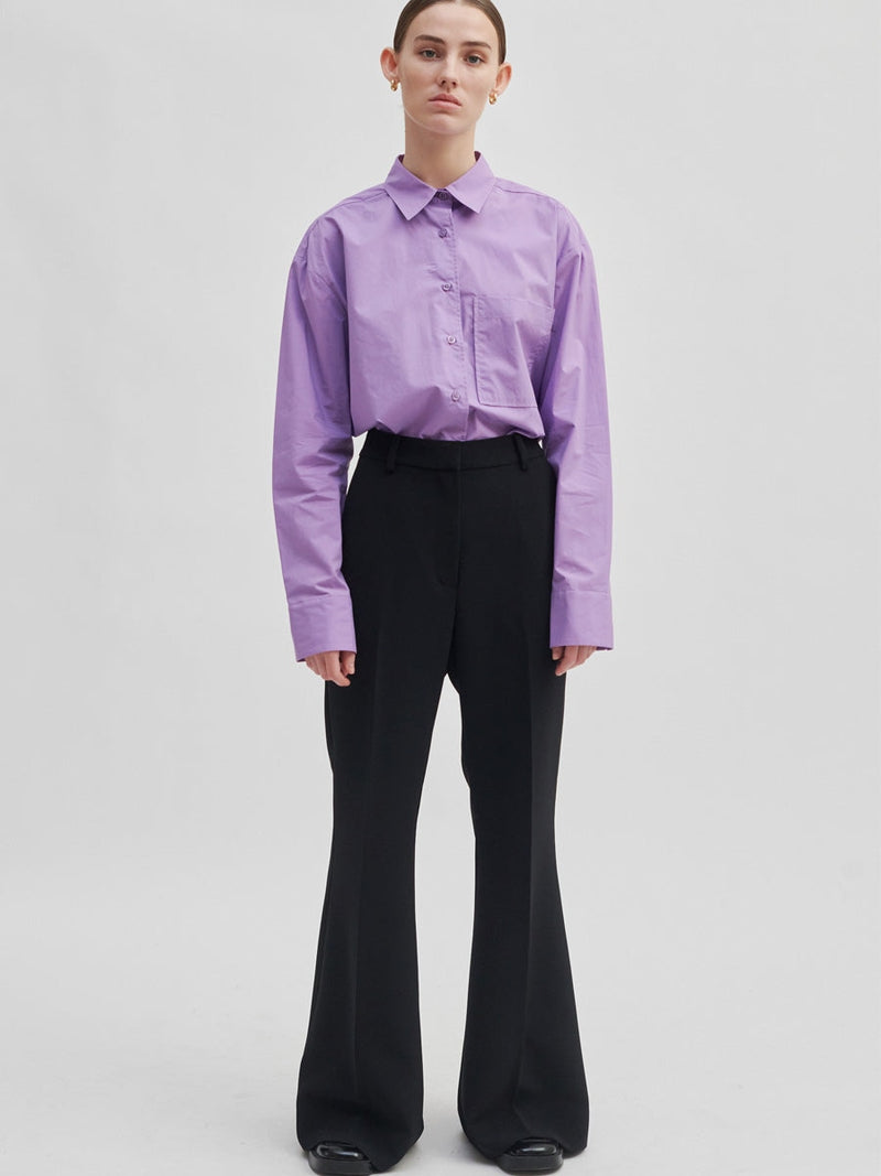 Second Female FIQUE flared trousers black