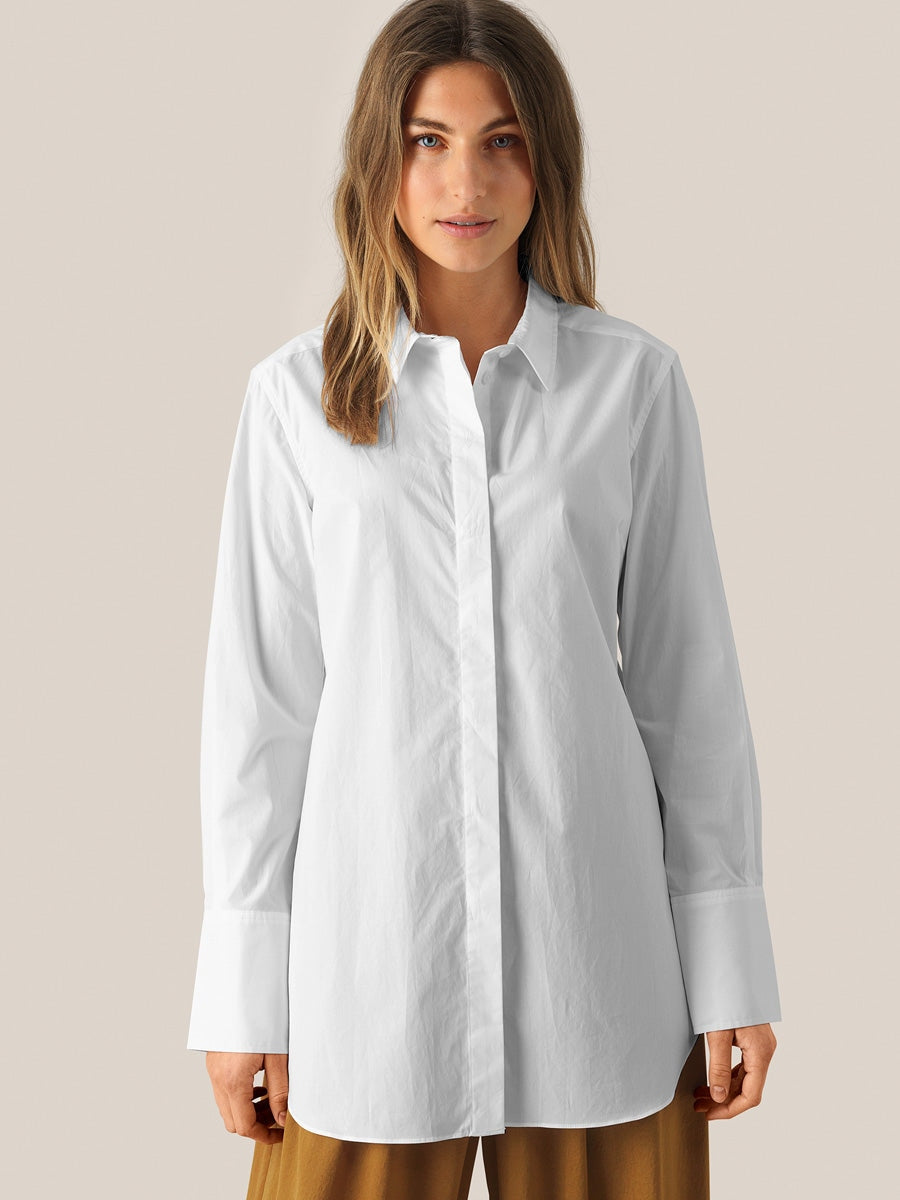 Second Female LARKIN LS classic shirt white valkoinen kauluspaita