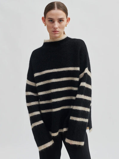 Second Female OVALIS knit t-neck black