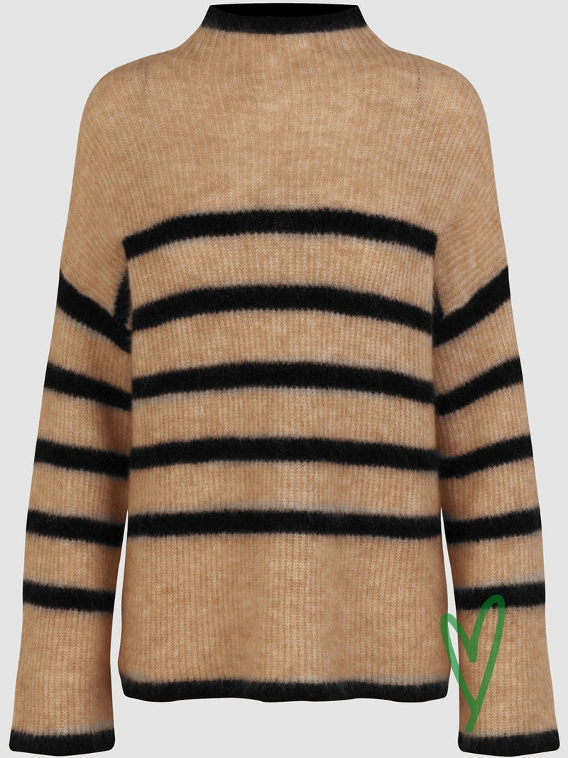 Second Female OVALIS knit t-neck new tobacco brown