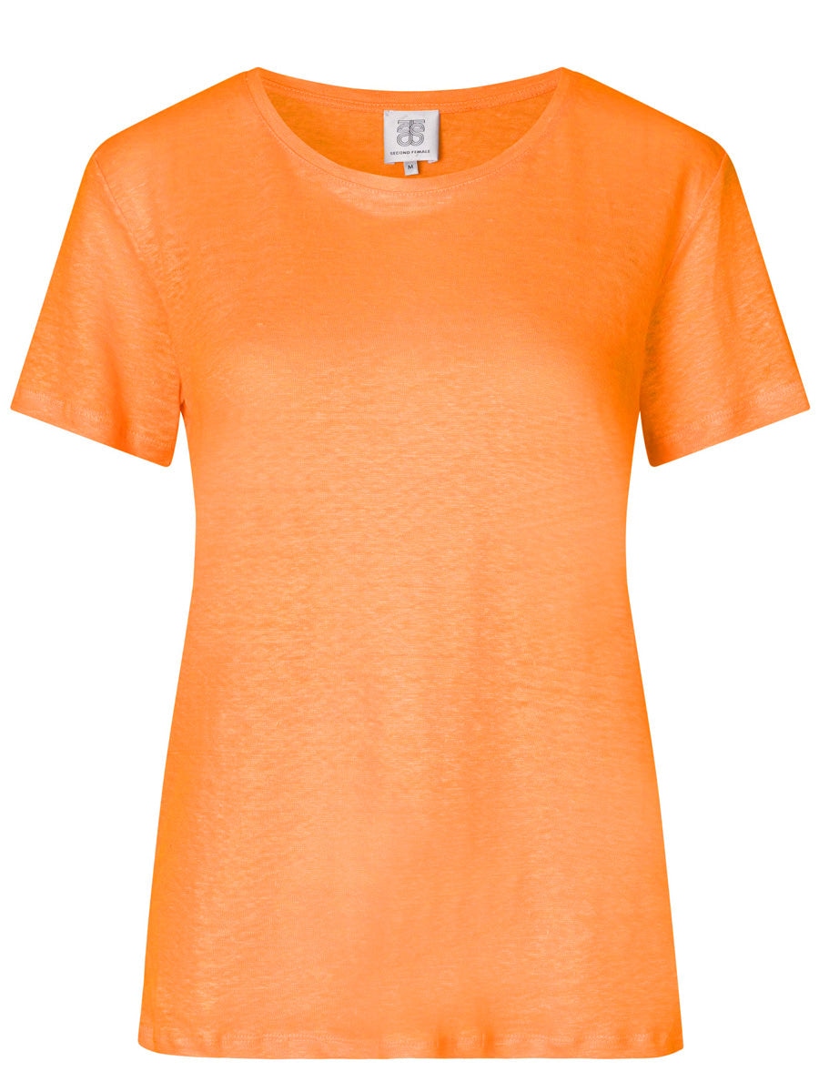 Second Female Peony O-Neck Tee Apricot