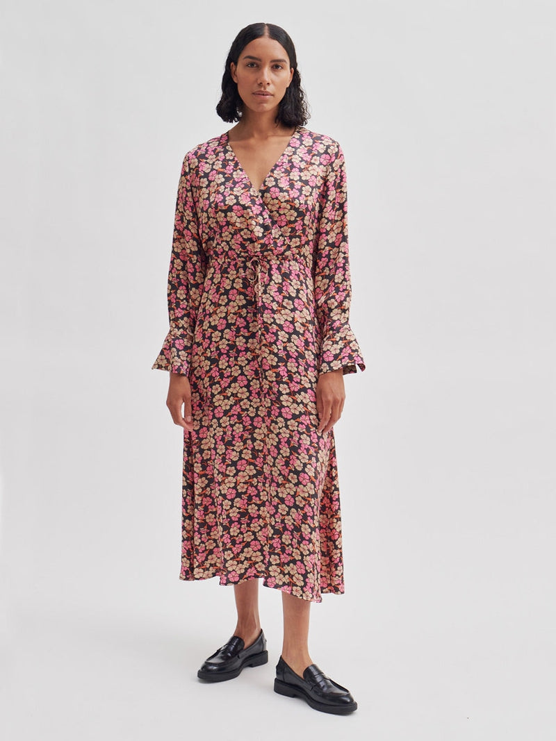 Second Female Victory V-Neck Dress Camellia Rose
