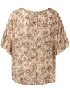 Yaya Printed top with ruffled sleeve värissä sheer pink dessin