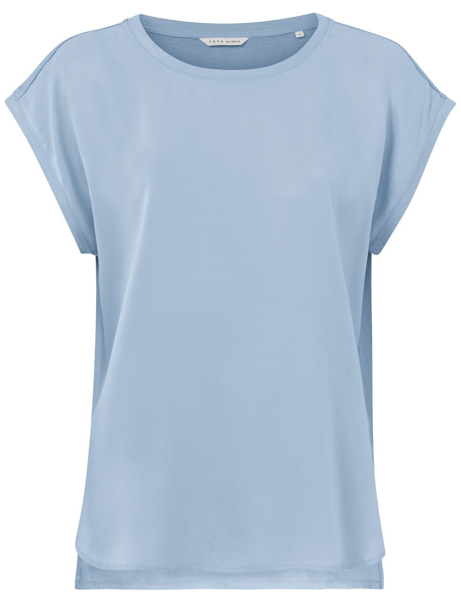 YAYA Fabric mix top Blizzard blue
