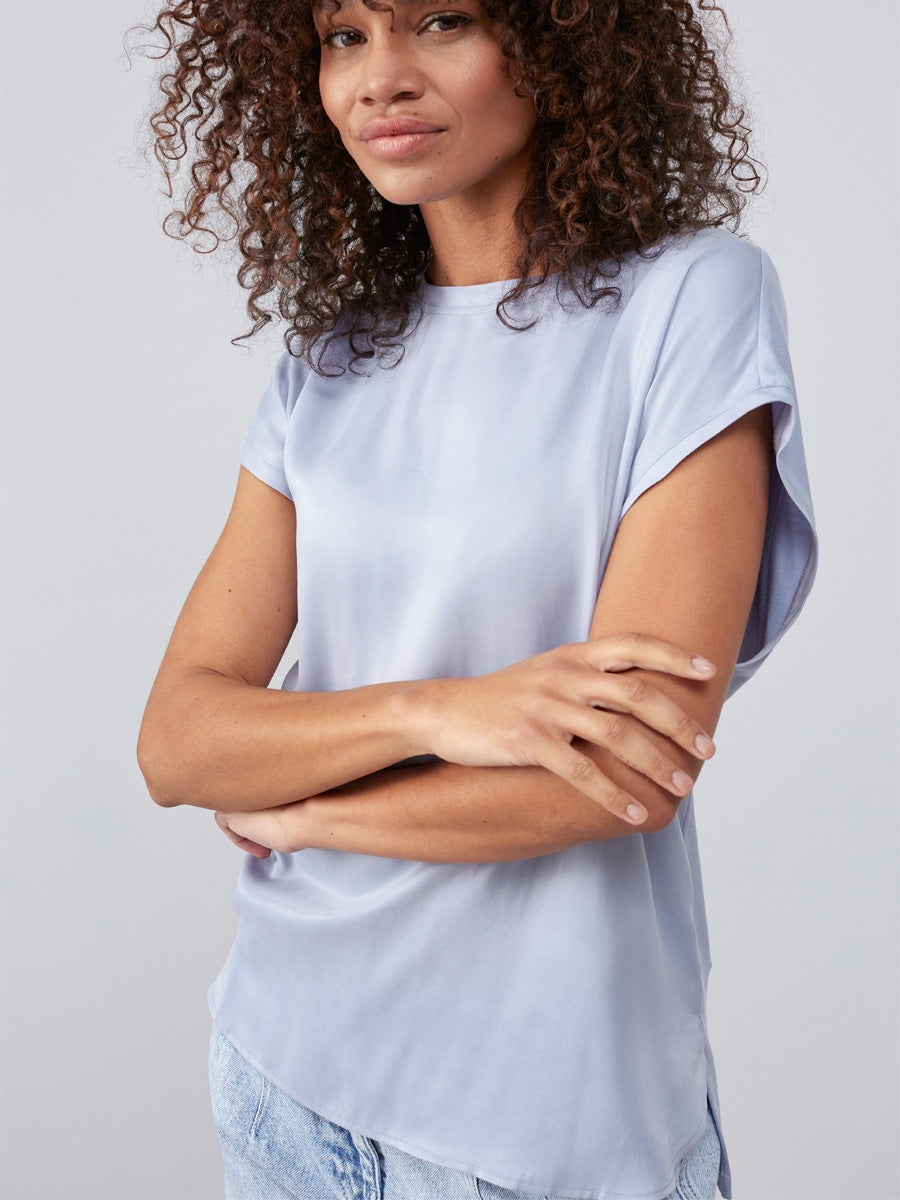 YAYA Fabric mix top Blizzard blue