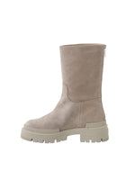 YAYA Suede boots with zipper Birch sand