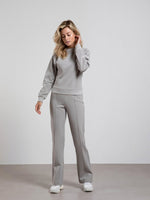 YAYA Sweatshirt with pleats Paloma grey