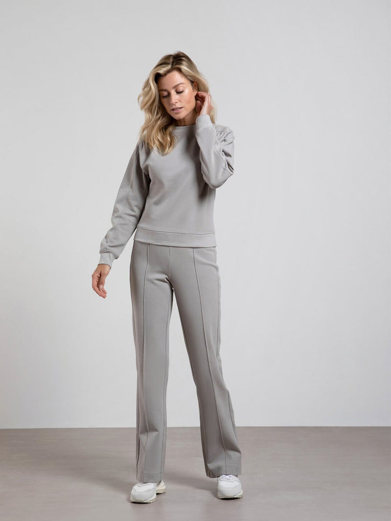 YAYA Sweatshirt with pleats Paloma grey