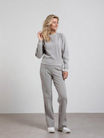YAYA Sweatshirt with pleats Paloma grey