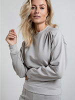 YAYA Sweatshirt with pleats Paloma grey